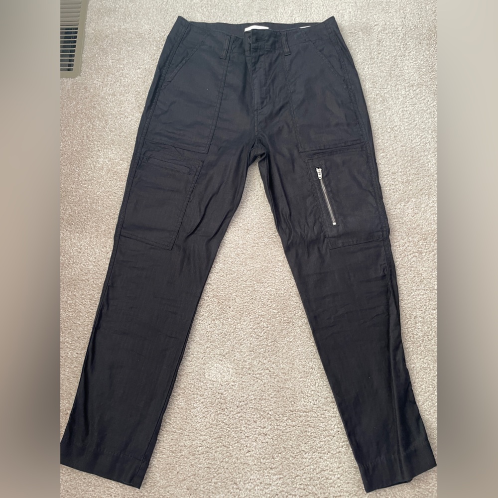Women’s Level 99 Linen Blend Black Pants